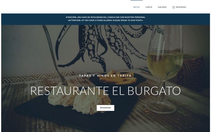Screenshot of elburgato.com