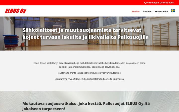 Screenshot of elbus.fi