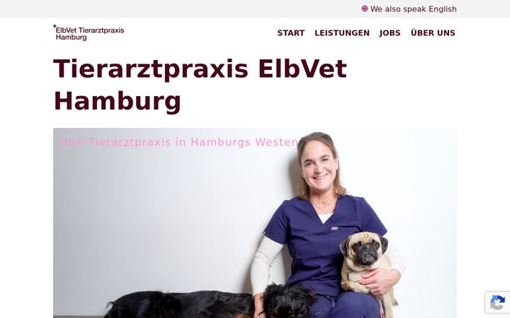 Screenshot of elbvet-hamburg.de