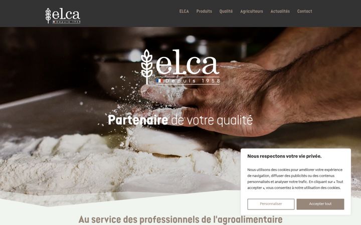 Screenshot di elca-meunerie.fr
