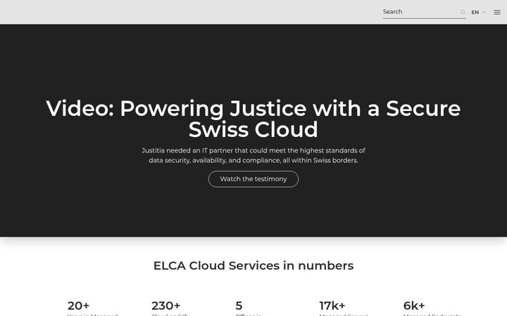 Screenshot of elca-services.com