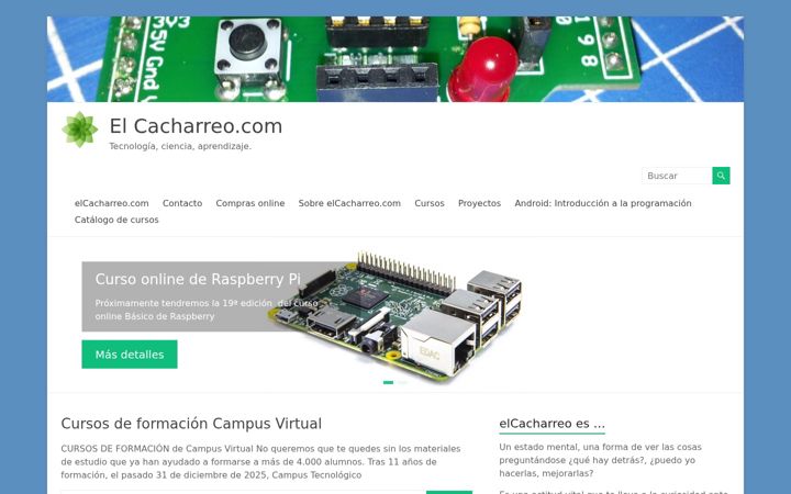 Screenshot of elcacharreo.com