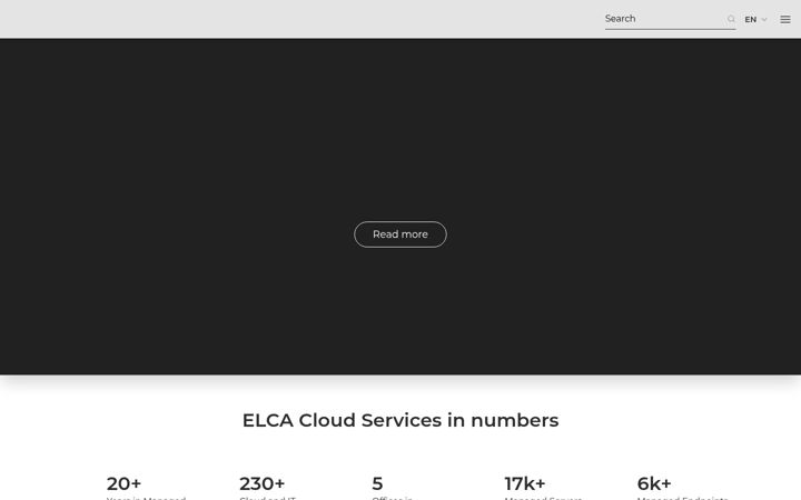 Screenshot von elcacloudservices.ch