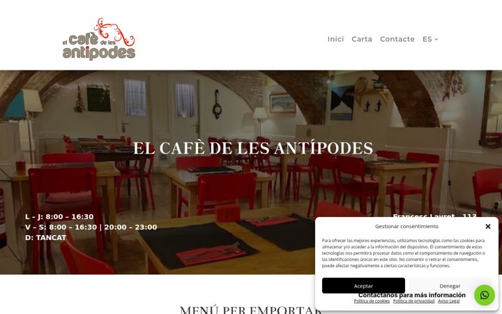 Screenshot of elcafedelesantipodes.cat