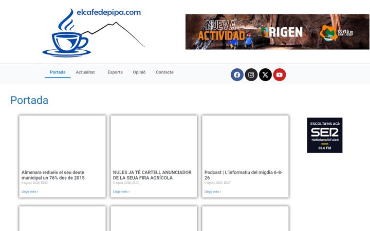 Screenshot of elcafedepipa.com