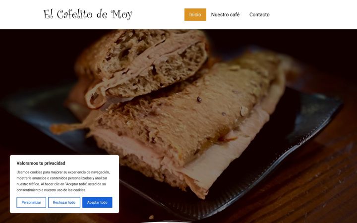 Screenshot of elcafelitodemoy.com
