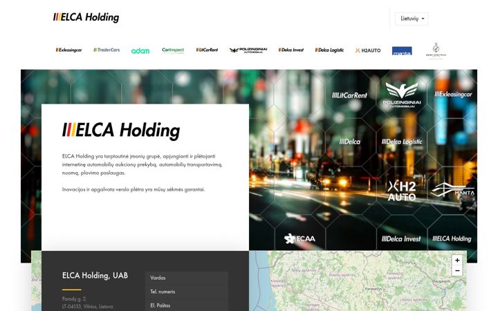Screenshot of elcaholding.com