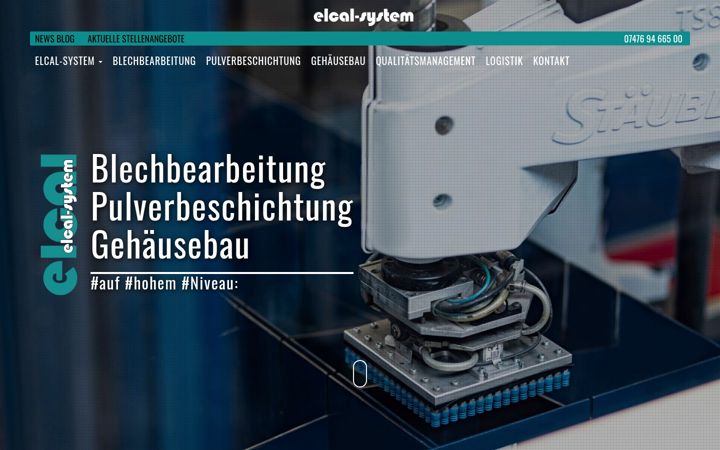 Screenshot of elcal.de