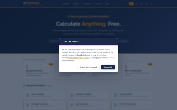 Screenshot of elcalculador.com