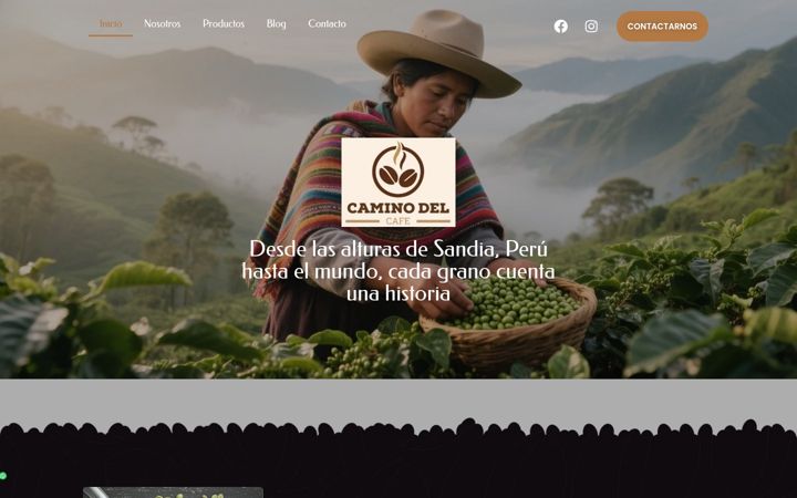 Screenshot of elcaminodelcafe.com