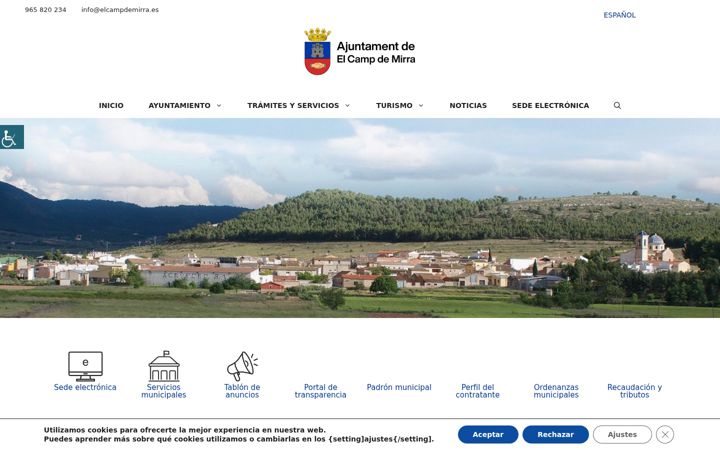 Kuvakaappaus sivustosta elcampdemirra.es