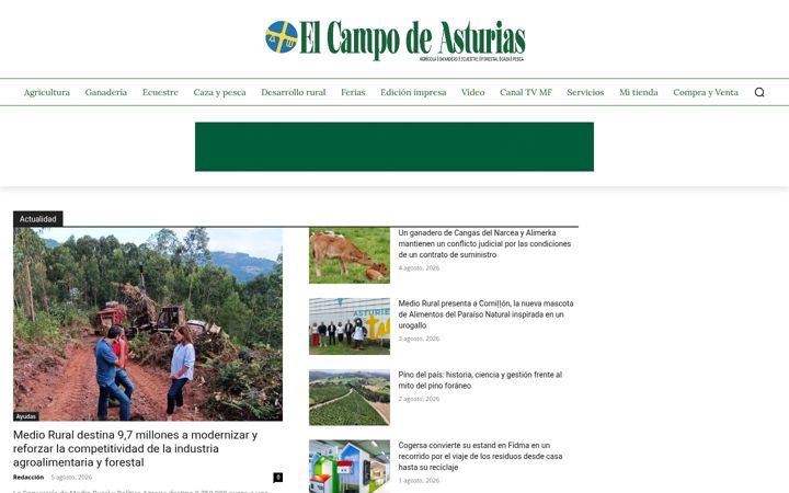 Kuvakaappaus sivustosta elcampodeasturias.es