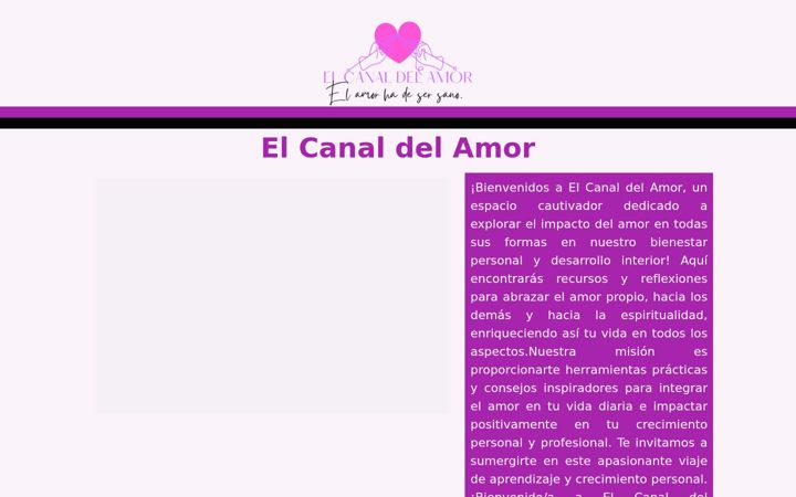 Screenshot of elcanaldelamor.com