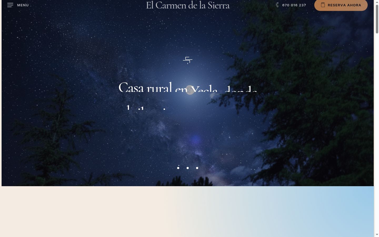Captura de pantalla del banner de consentimiento mostrado antes de cualquier interacción