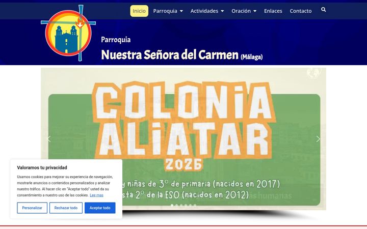 Posnetek zaslona elcarmenmalaga.es