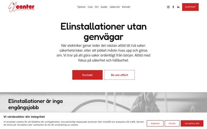 Ekraanipilt saidist elcenterab.se