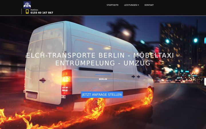 Skærmbillede af elch-transporte.de