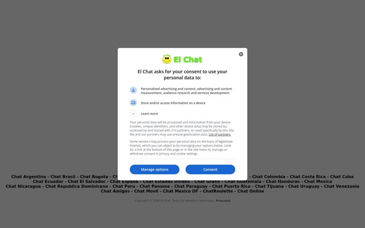 Screenshot of elchat.com