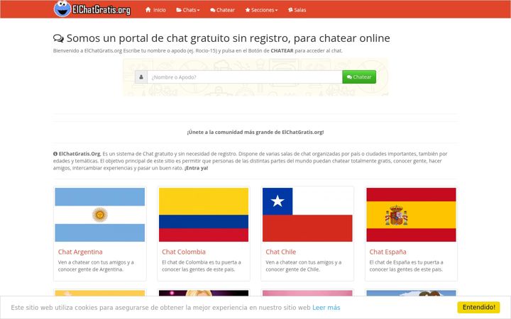 Snímek obrazovky elchatgratis.org