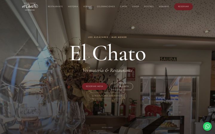 Screenshot of elchatorestaurante.com