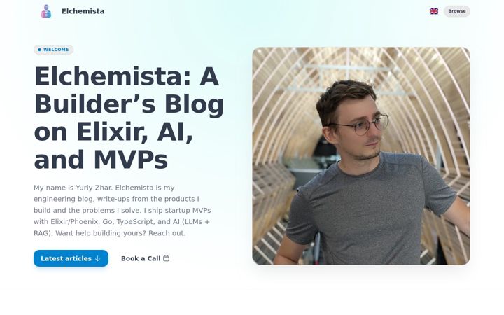 Screenshot of elchemista.com