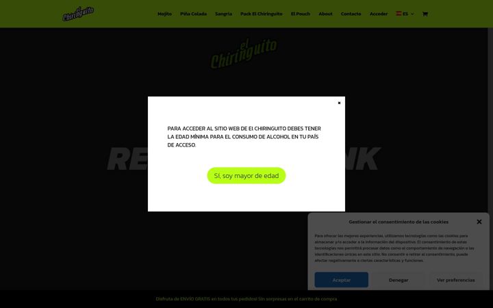 Screenshot of elchiringuitodrinks.com
