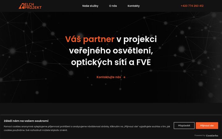 Snímek obrazovky elchprojekt.cz