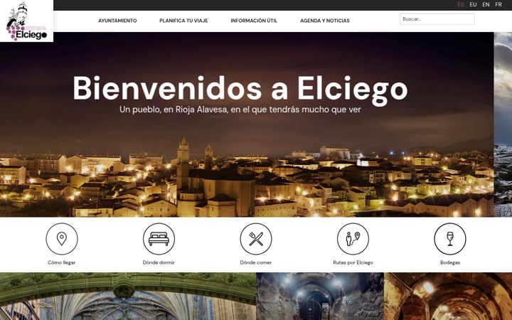 Skjámynd af elciego.es