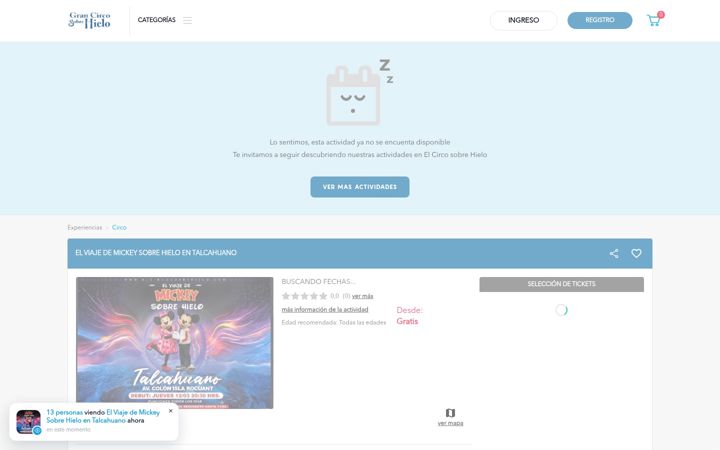 Screenshot of elcircosobrehielo.cl