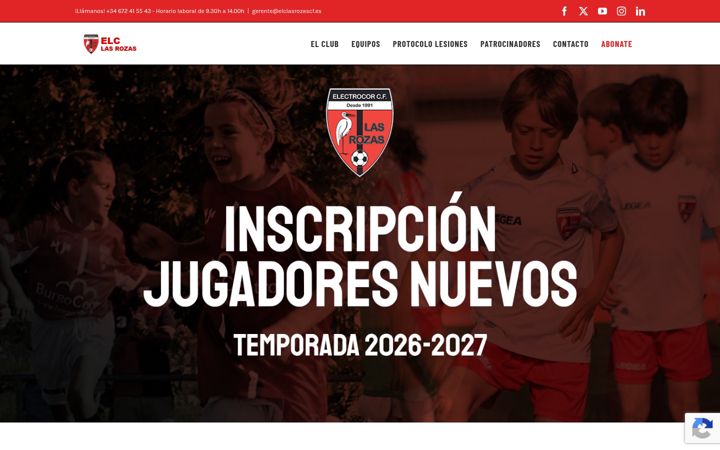 Screenshot of elclasrozascf.es