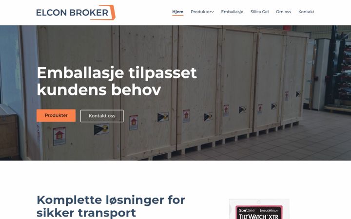 Screenshot of elcon-broker.no