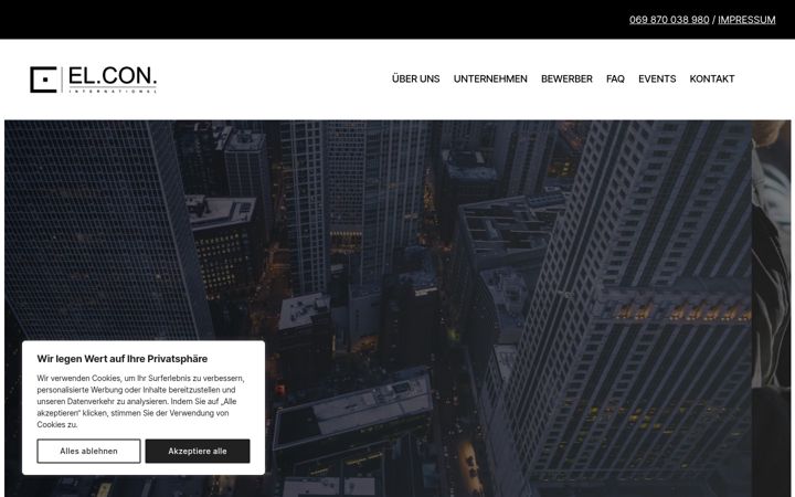 Screenshot of elcon-international.com