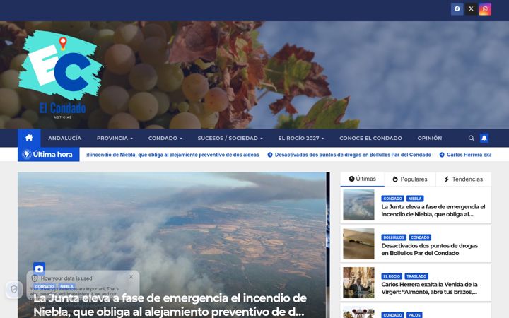 Captura de pantalla de elcondadonoticias.es