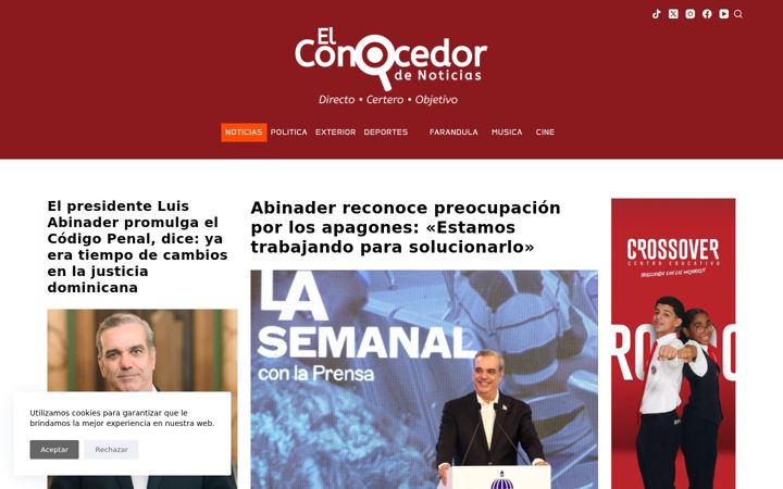Screenshot of elconocedordenoticias.com