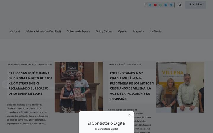 Captura de pantalla de elconsistorio.es