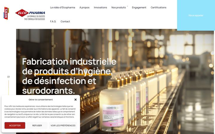 Screenshot di elcopharma.fr