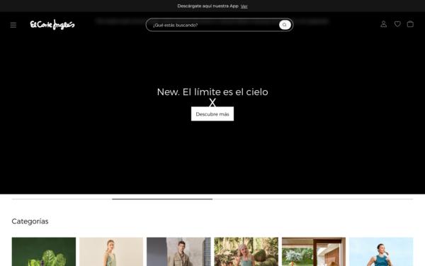 Screenshot of elcorteingles.es