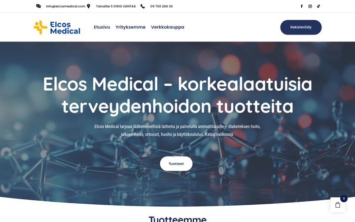 Screenshot of elcosmedical.com