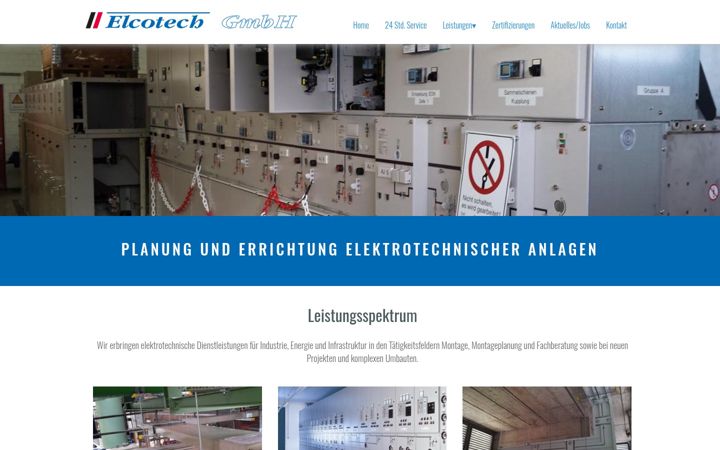 Skærmbillede af elcotech-koblenz.de