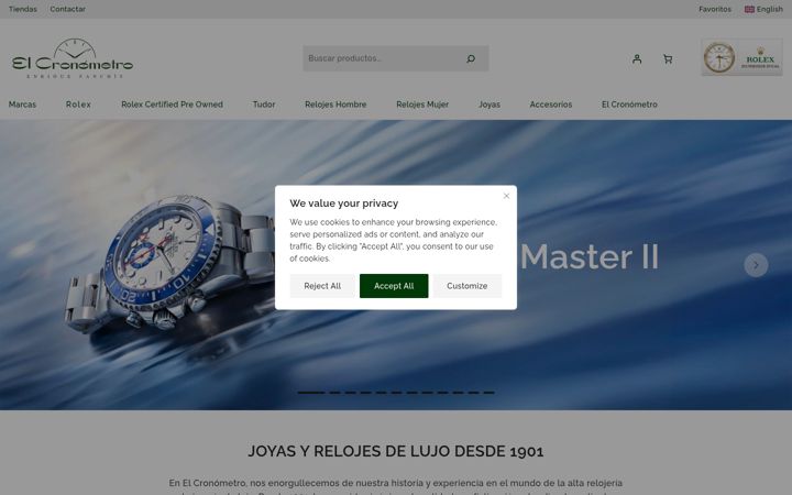 Screenshot of elcronometro.com