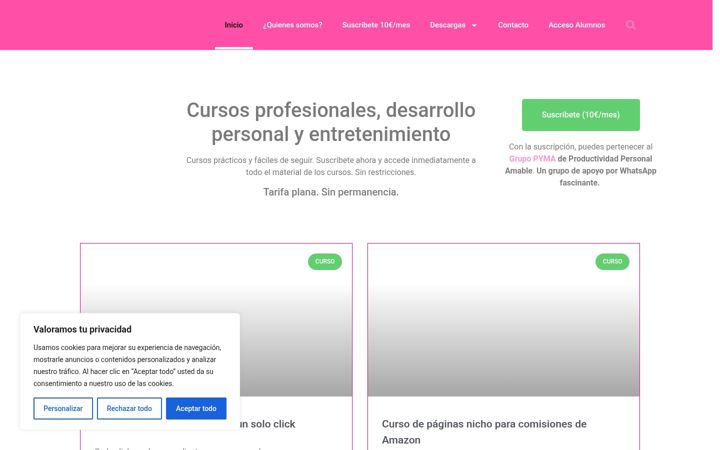 Screenshot of elcursorosa.com