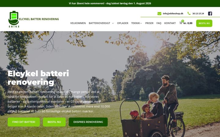 Screenshot von elcykel-batterier.dk