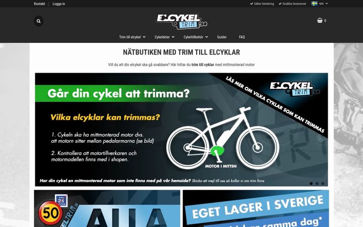 Ekraanipilt saidist elcykeltrim.se