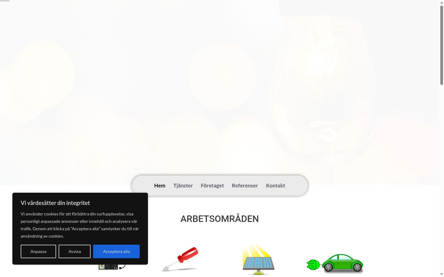 Screenshot des Einwilligungsbanners vor jeglicher Interaktion