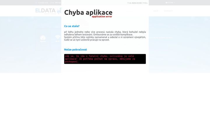 Screenshot ta' eldata.cz