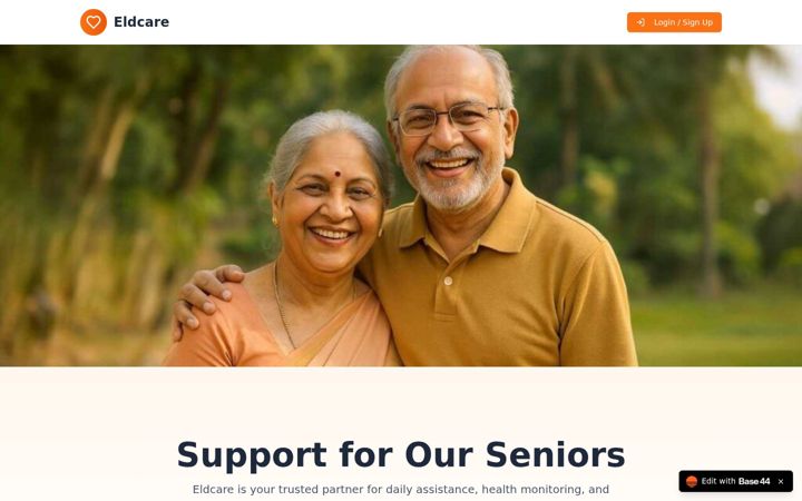 Screenshot of eldcare.in