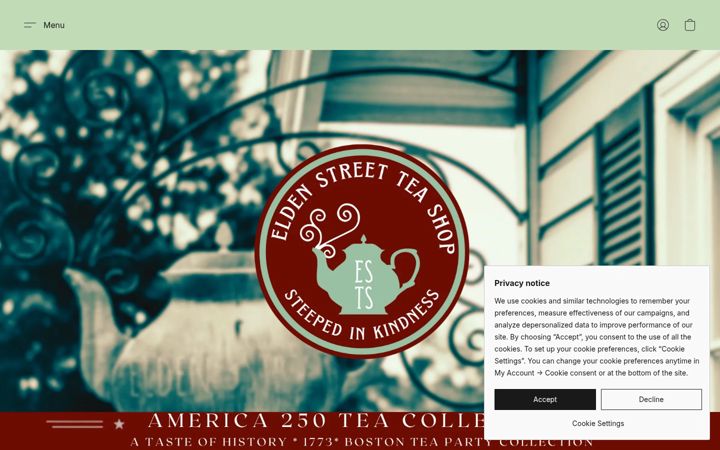 Screenshot of eldenstreettea.com