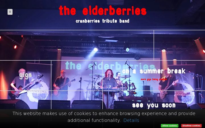Skjermbilde av elderberries.co.uk