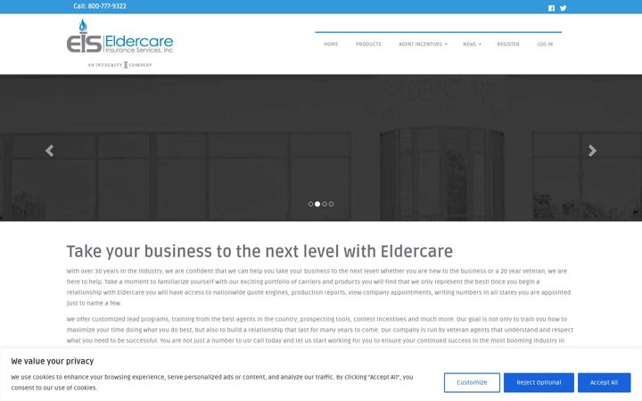 Screenshot of eldercarebroker.com