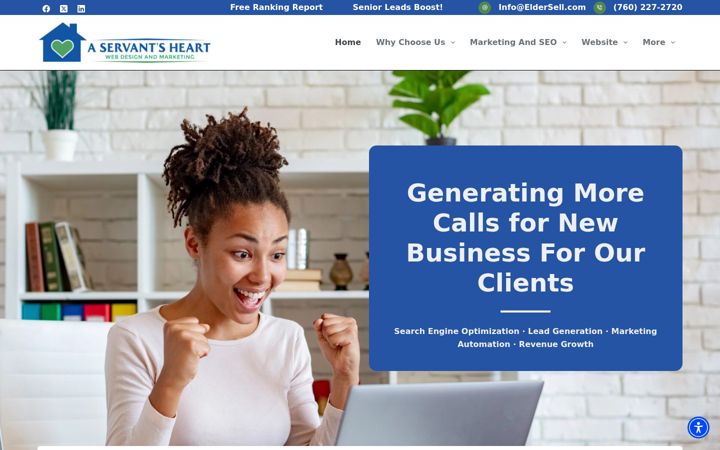 Screenshot of eldercareseo.com